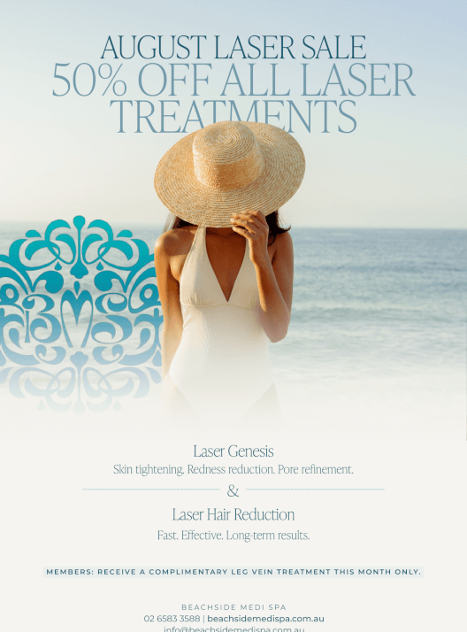 August Sale: 50% off all Laser Treatments
